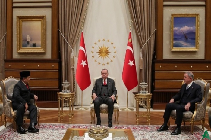 Kunker ke Turki, Menhan Prabowo Disambut Erdogan