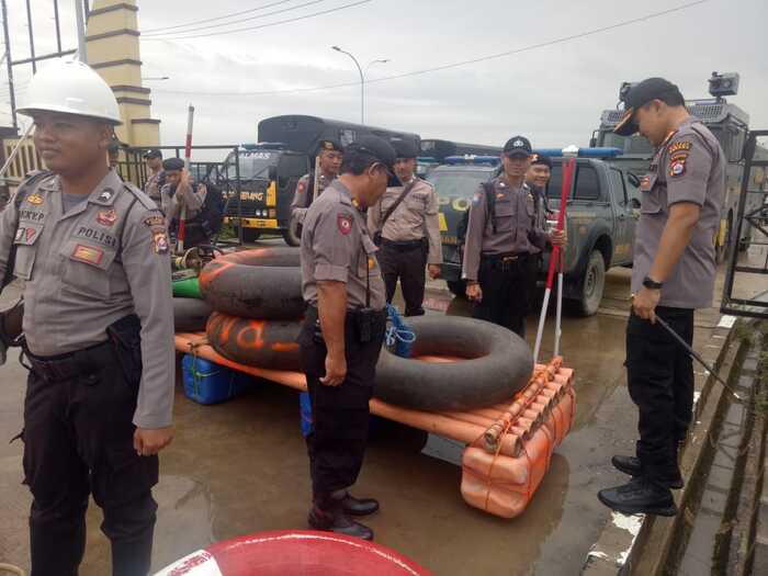 Hadapi Bencana, Polres Serang Cek Kesiapan Personil dan Perlengkapan
