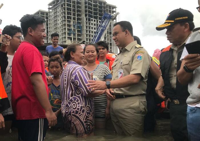 Anies: Pemulihan Banjir Tunggu Air Laut Surut