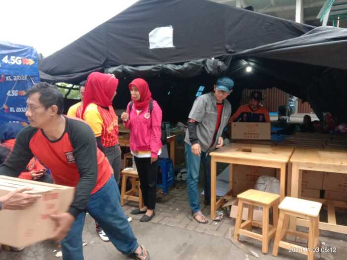 Sepeda Motor Relawan Bencana Banjir di Kota Tangerang Disambar Maling