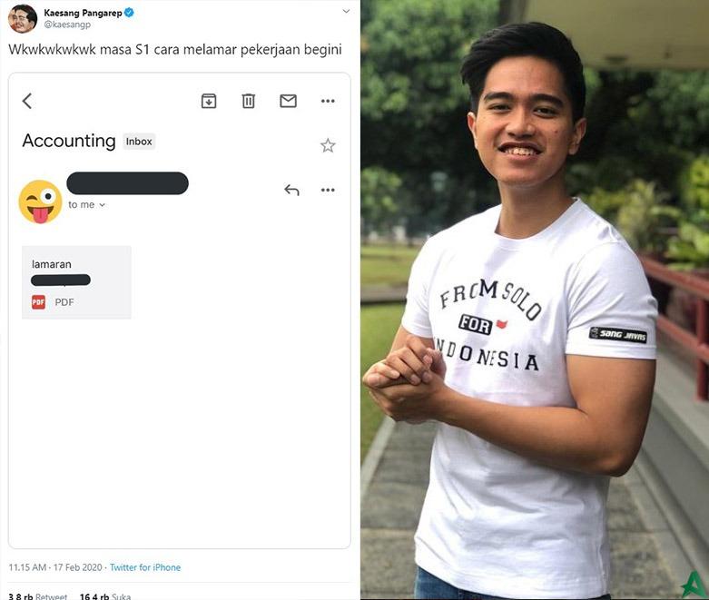 Kritik Pelamar Pekerjaan, Kaesang Diserang Warganet