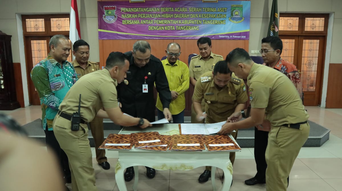 Aset Senilai Rp 315 Miliar Milik Pemkab Diserahkan ke Pemkot Tangerang