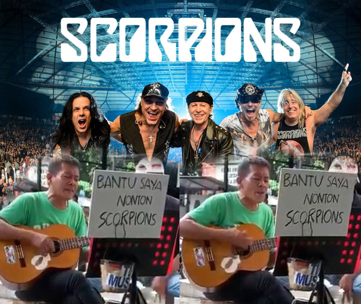 Vidio Ngamennya Viral, Pria Dipertemukan dengan Personil Scorpions