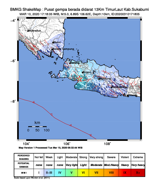 Sukabumi Diguncang Gempa 5.0 SR