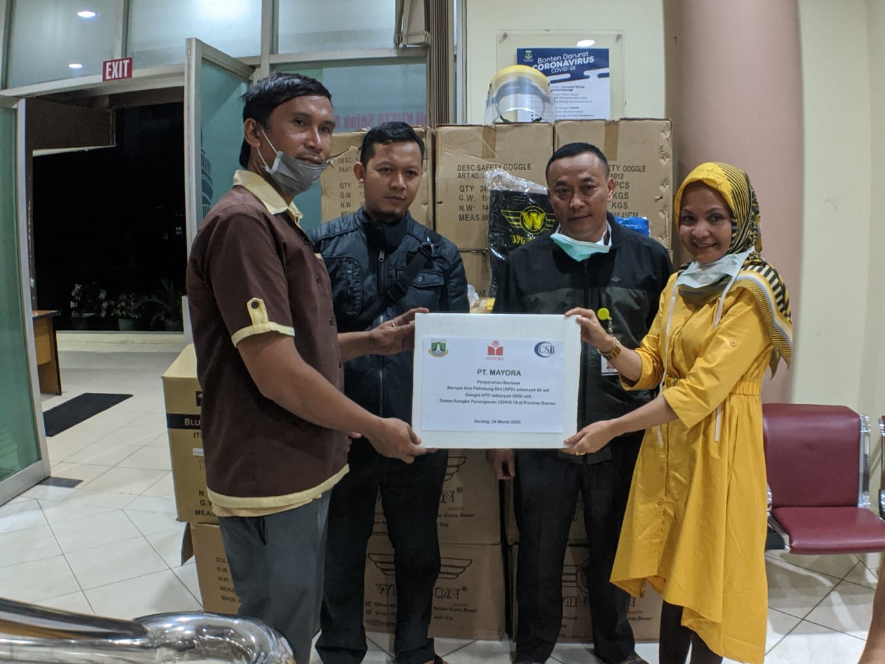 Bantuan APD di RSUD Banten Mulai Berdatangan