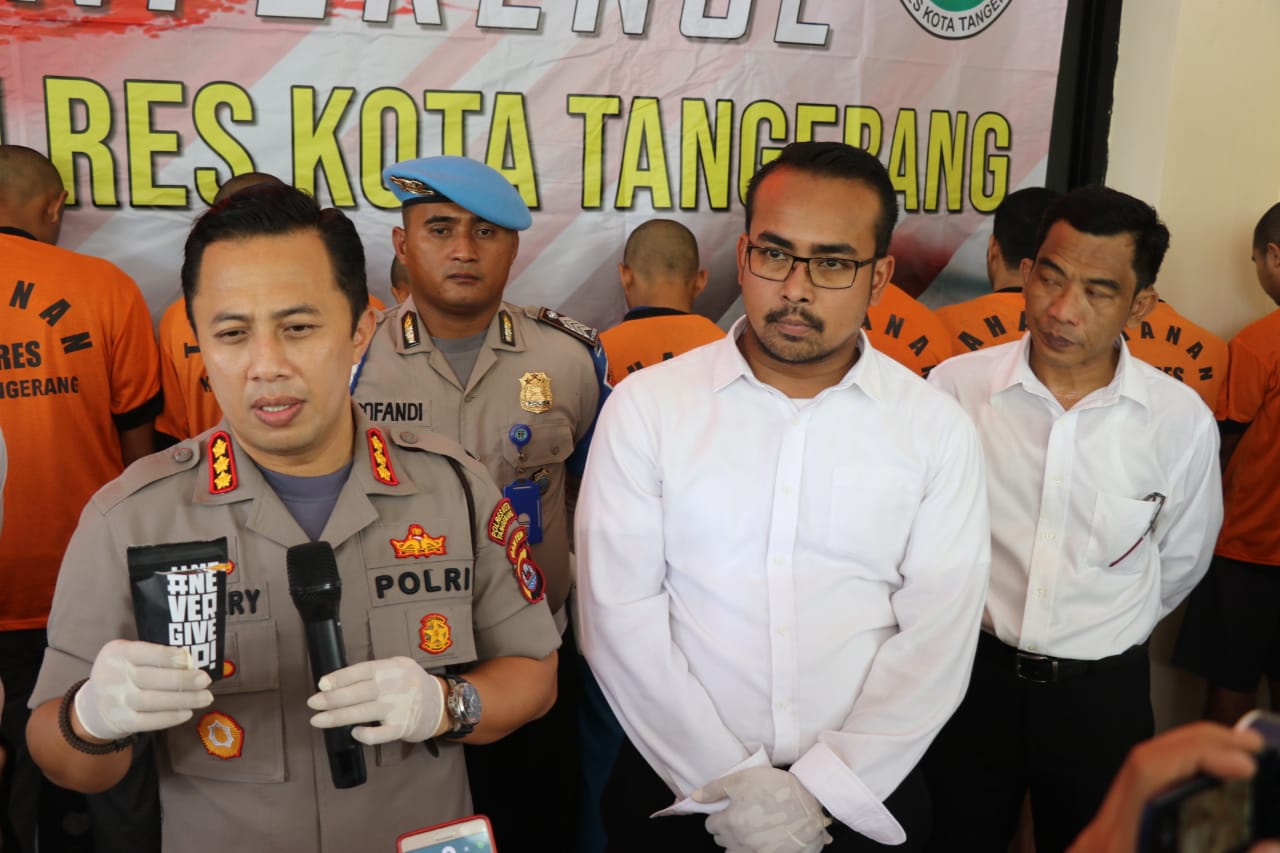 Kurir Ganja Sintetis Dicokok Polresta Tangerang