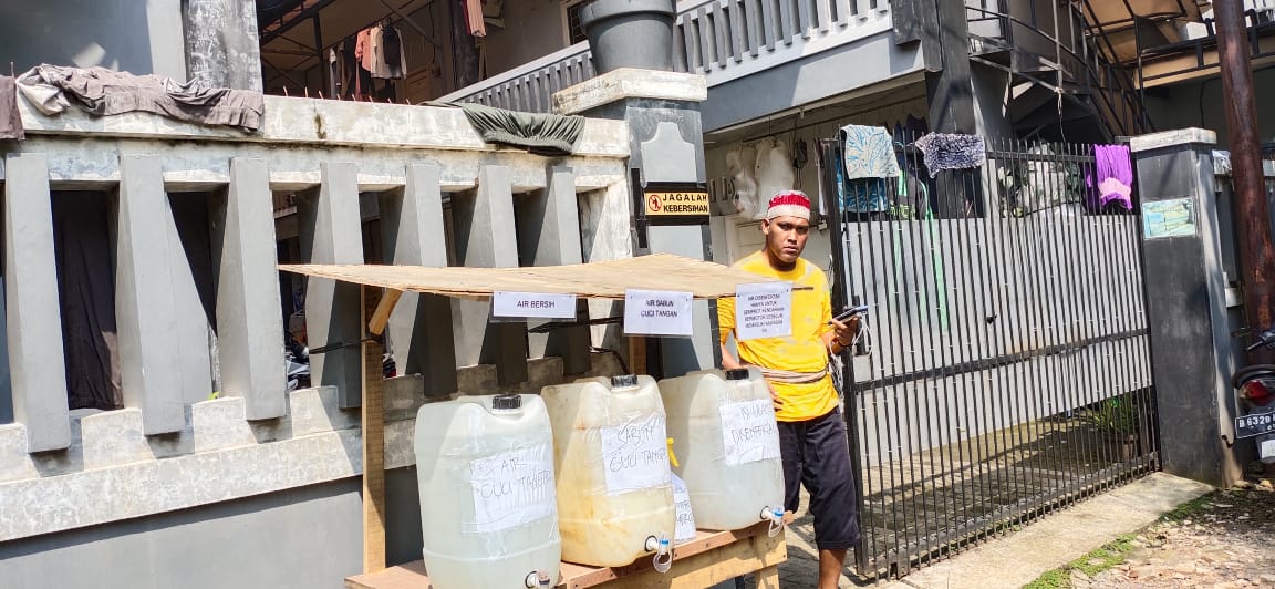 Kawasan Kontrakan di Ciputat Bentuk Satgas Mandiri Cegah Wabah Corona