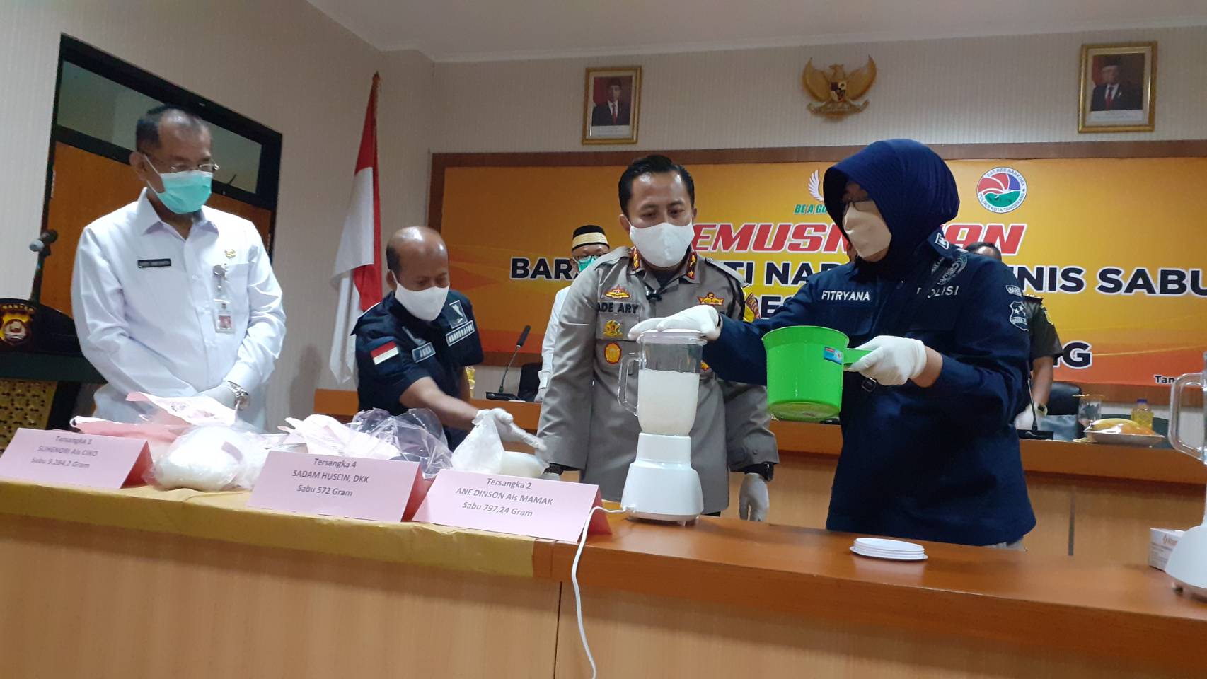 Polresta Tangerang Musnahkan 11,172 Kilo Sabu