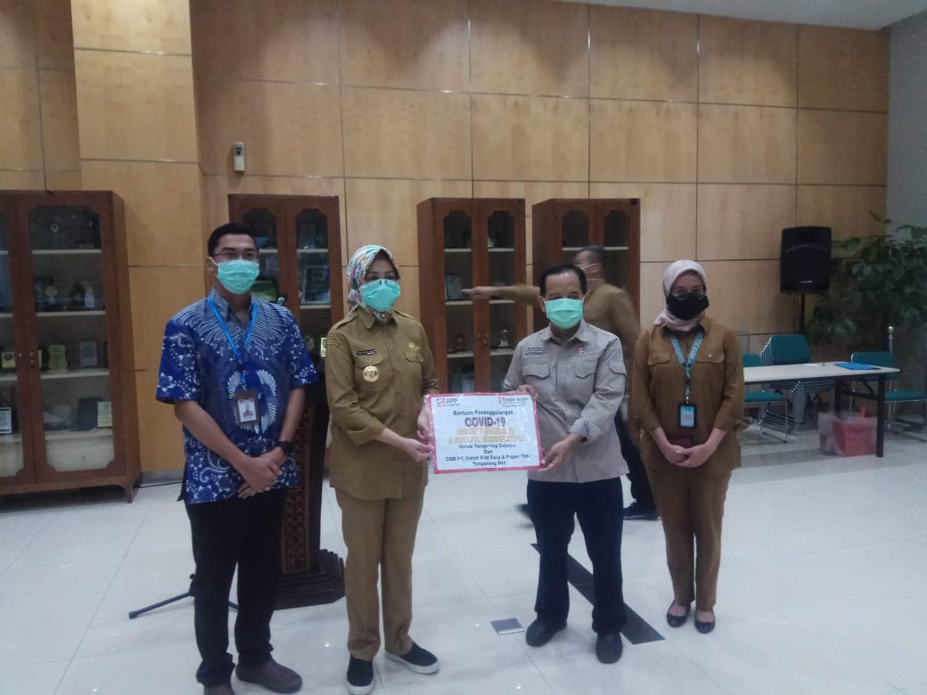 Indah Kiat Tangerang Berikan Bantuan untuk Penanganan Virus Corona di Tangsel