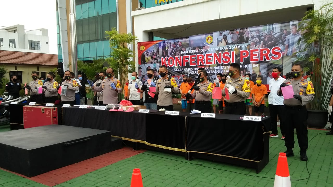 Dalam Tiga Bulan, 25 Pelaku Kejahatan Digaruk Polres Tangsel
