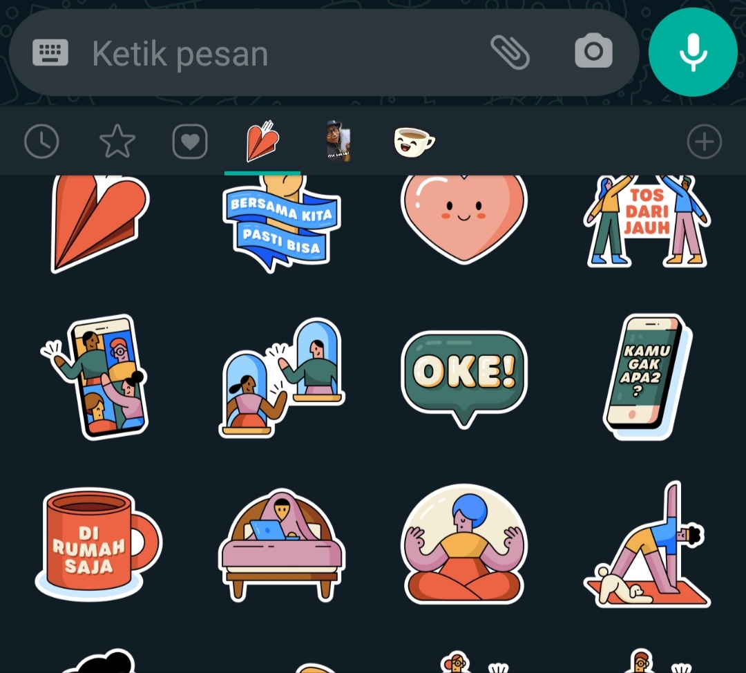 WhatsApp Luncurkan Stiker Together at Home Berbahasa Indonesia