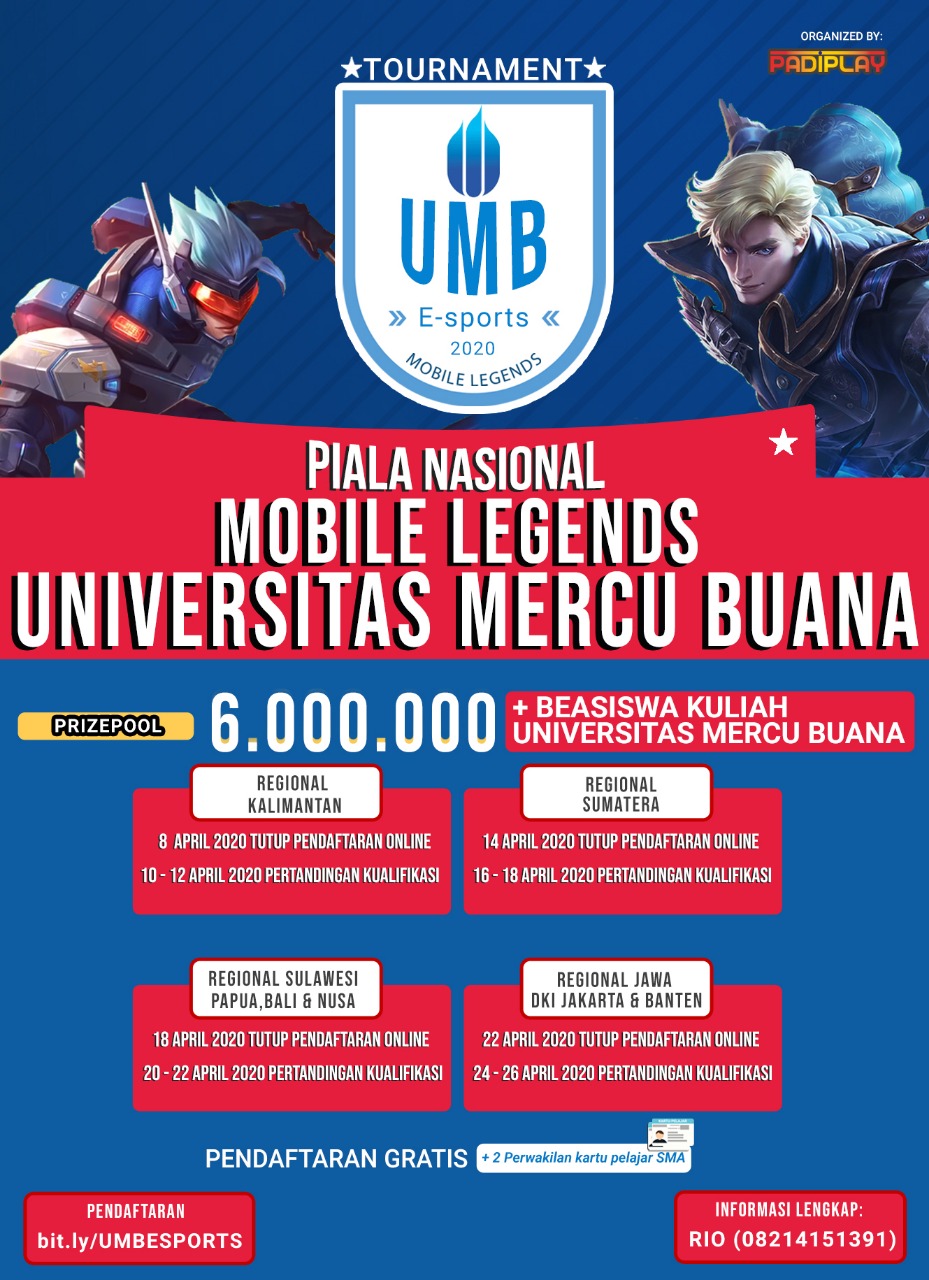 Bertanding dari Rumah, UMB Gelar Kompetisi Piala Nasional Mobil Legend