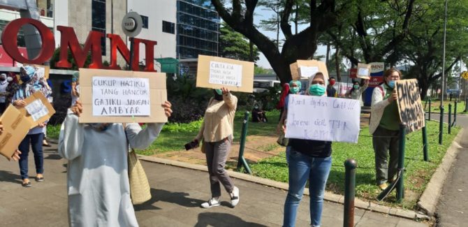 PHK Sepihak, Karyawan Omni Hospital Alam Sutera Aksi Damai