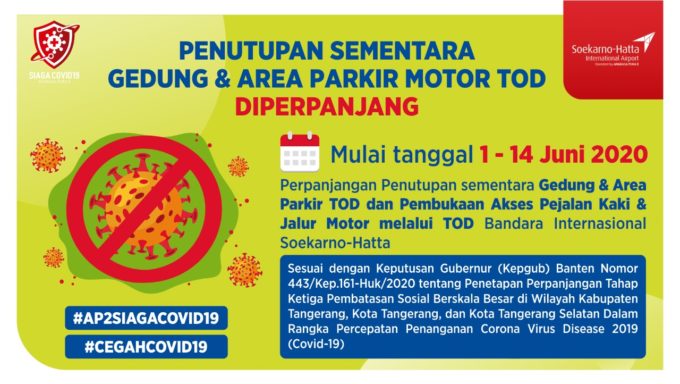 Penutupan Gedung TOD M1 dan Layanan Sky Train Bandara Soekarno-Hatta Diperpanjang